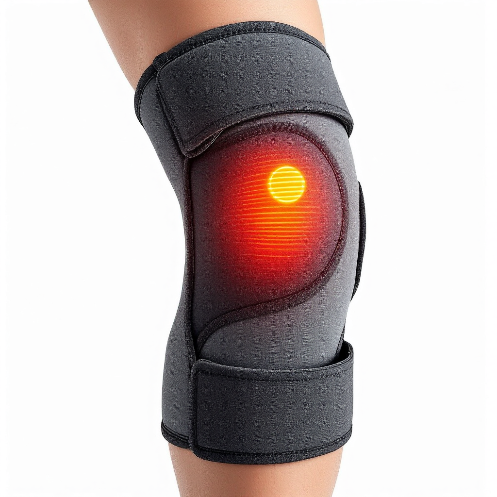 UltimateJoint cordless heated massage wrap on the knee